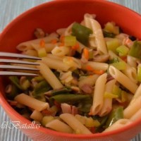 Macarrones con vegetales de verano