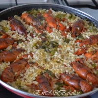 Arroz con cangrejos de río