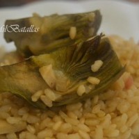 Arroz con alcachofas