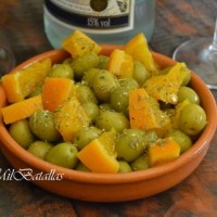 Aceitunas marinadas al vermouth