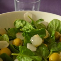 Ensalada de espinacas y rabanitos