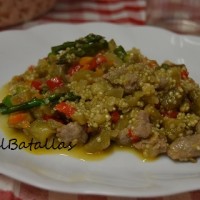 Quinoa con verduras y carne
