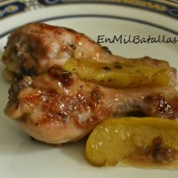 Pollo con manzanas