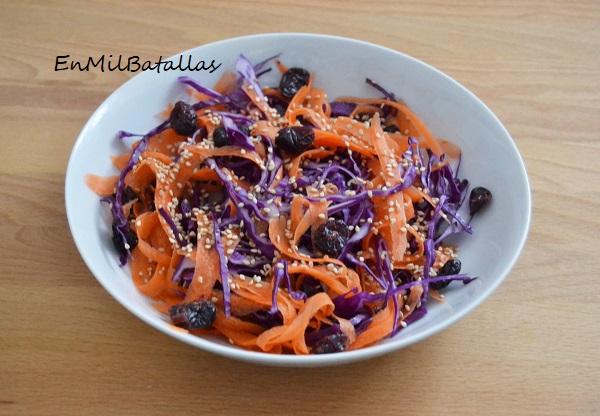 Ensalada de col morada con sésamo - En Mil Batallas