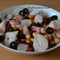 Ensalada de garbanzos con pota