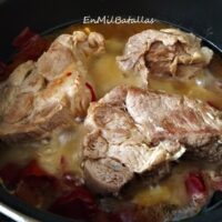 Cabecero de cerdo estofado